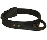 1 3/4 inch LEATHER DEPLOYMENT COLLAR for all dogs