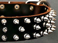 Protector Full Spiked Latigo Dog Collar for all dogs Protector Full Spiked Latigo Dog Collar for all dogs