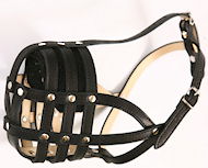 Royal nappa padded leather Ventilation dog muzzle -best muzzle