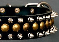 Studded Latigo Leather Dog Collar for every day walking dogs Studded Latigo Leather Dog Collar for every day walking dogs