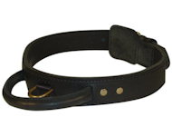 Tac-Black Leather Agitation Collar With Handle for DOG Tac-Black Leather Agitation Collar With Handle for DOG