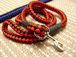 Cord nylon dog leash for large dogs- dog lead for walking for dog training or for dog owners