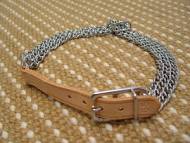 Triple Row Collar With Leather Strap Triple Row Collar With Leather Strap