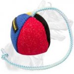 4 1/3 Inches in Diameter Fabric Dog Training Ball on String