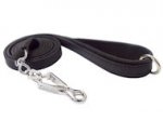 Top Canine Flat Leather Leash in 6 FT with Quick Release Snap Hook