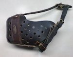 Police Leather Dog Training Muzzle