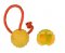 2 inch Training Dog Ball on Rope of Hollow Rubber - Small