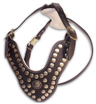 Design Large Royal Dog Harness - leather dog harness with STUDS
