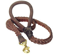 Braided Leather Dog Leash -Braided Lead walking dogs