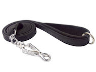 Top Canine Flat Leather Leash in 6 FT with Quick Release Snap Hook