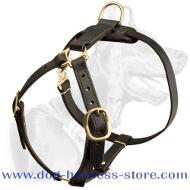 Luxury Handcrafted Leather Dog Harness for Tracking and Walking