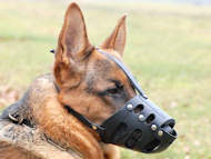Leather Dog Muzzle for Large Breeds - K9 Dog Muzzle