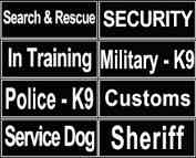 Patches for nylon ID harnesses and an ID collar