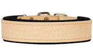Leather Custom Dog Collar for Everyday Use with Thick Felt Padding
