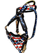 American Pride LEather Dog Harness- Usa Dog Harness