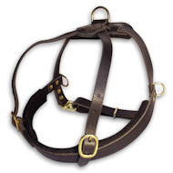 LARGE Tracking Leather Dog Harness- Large pulling harness