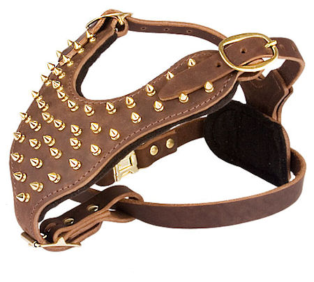 Leather Dog Collar Handmade tan color , luxury dog collar