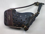 Police Leather Dog Training Muzzle